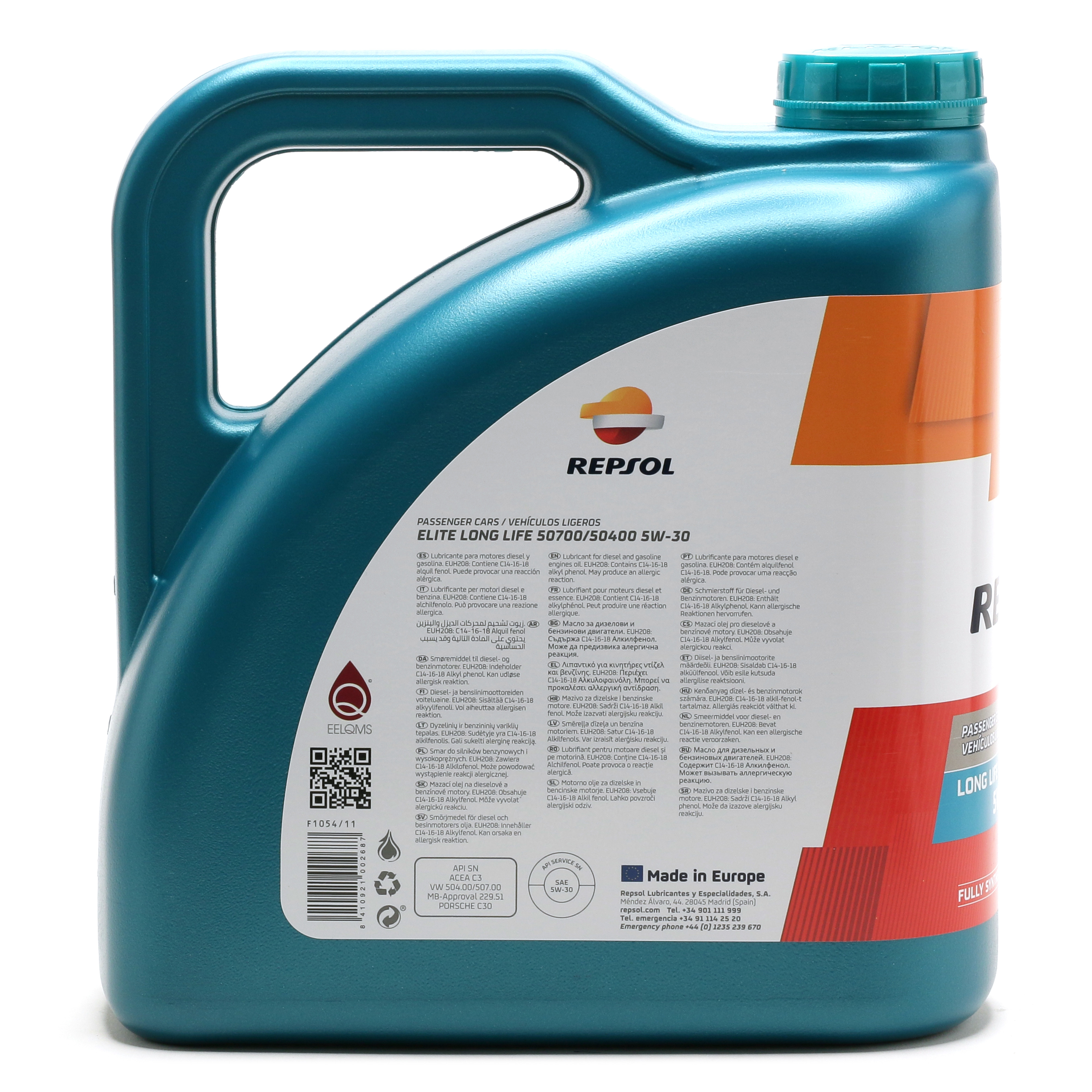 Repsol Motoröl ELITE LONG LIFE 50700/50400 5W30 4 Liter